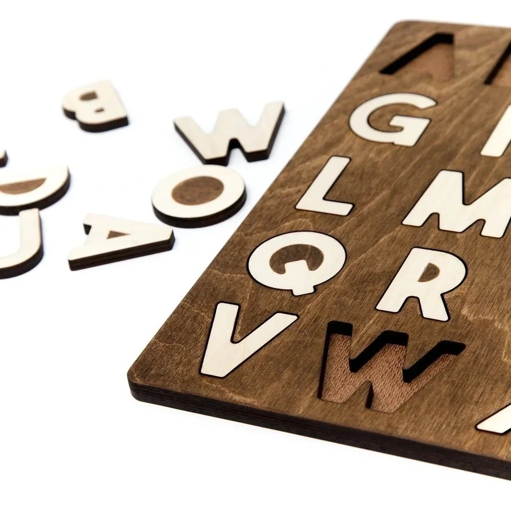 Wood Uppercase Alphabet Letter Puzzle​​​ - Picture 7 of 7